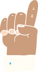 cartoon doodle pointing hand