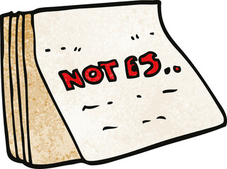 cartoon doodle note pad