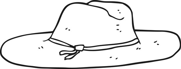 black and white cartoon hat