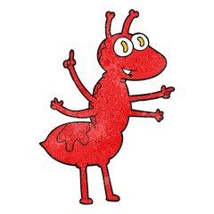 textured cartoon ant