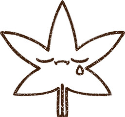 Leaf Charcoal Drawing