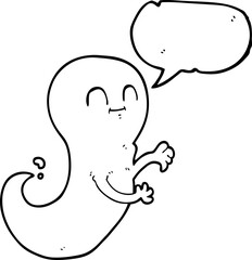 speech bubble cartoon ghost