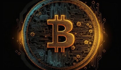 Bitcoin Illustration - AI generative