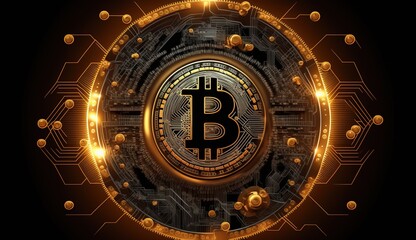 Bitcoin Illustration - AI generative