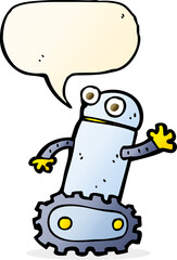 cartoon robot with speech bubble