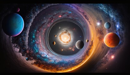 Photorealistic photo of cosmos - AI generative