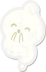 halloween ghost grunge sticker