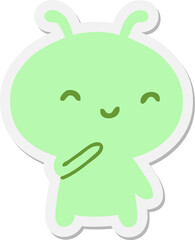 small alien sticker