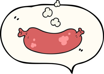 speech bubble cartoon hot sausage