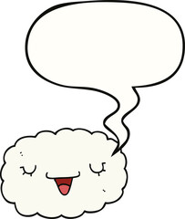 cartoon cloud and speech bubble