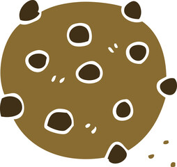 cartoon doodle chocolate chip cookie