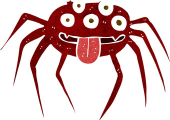 cartoon gross halloween spider