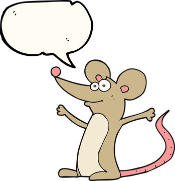 speech bubble cartoon mouse