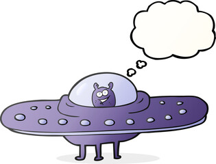 thought bubble cartoon flying saucer