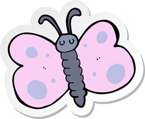 sticker of a cartoon butterfly