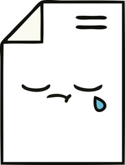 cute cartoon sheet of paper