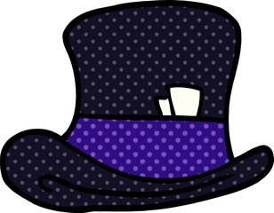 cartoon doodle top hat