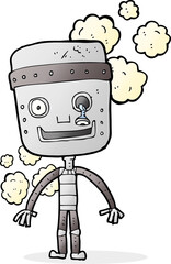 cartoon funny robot