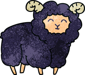 quirky hand drawn cartoon ram