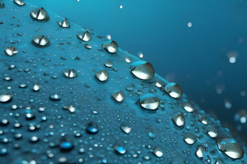  Ilustracja przedstawiająca wodę, krople wody, pęcherzyki powietrza, tło. Wygenerowane przy użyciu AI.