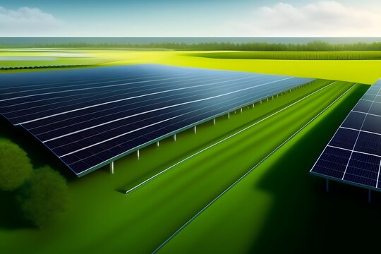  Solar Energy: Rooftop vs Solar Farm. Generative AI. 