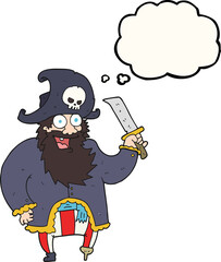 thought bubble cartoon pirate captain