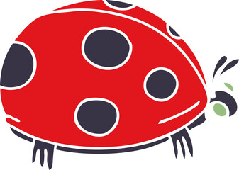 quirky hand drawn cartoon ladybird