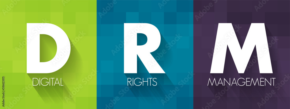 Poster drm digital rights management - set of access control technologies for restricting the use of propri