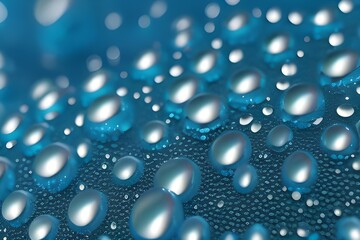  Ilustracja przedstawiająca wodę, krople wody, pęcherzyki powietrza, tło. Wygenerowane przy użyciu AI. - obrazy, fototapety, plakaty