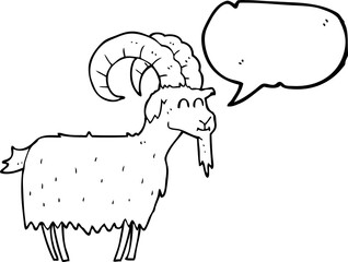 speech bubble cartoon goat