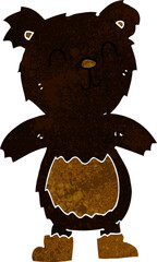 cartoon teddy black bear