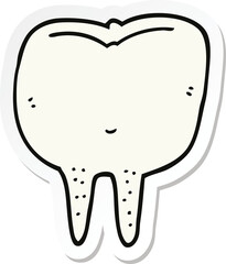 sticker of a cartoon tooth