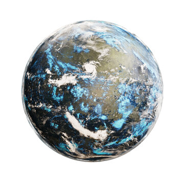 Earth Day, small planet in space, 3d illustration