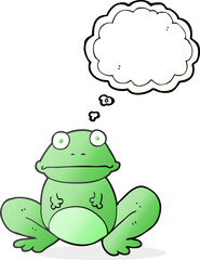 thought bubble cartoon frog