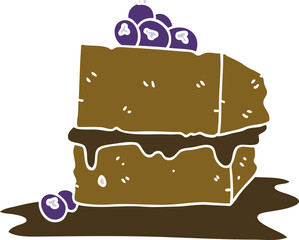 quirky hand drawn cartoon chocolate cake