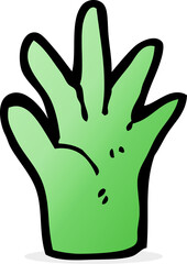 cartoon green hand symbol