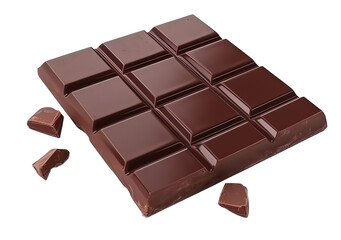chocolate bar isolated on a transparent background