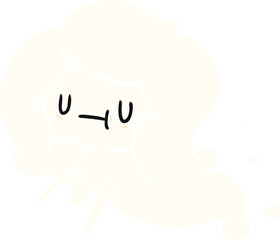 cartoon of a kawaii cute ghost