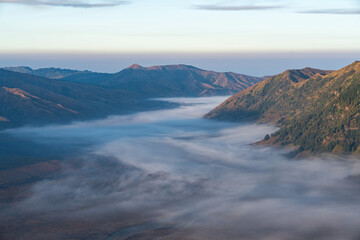 Sea of clouds at mount bromo, east java