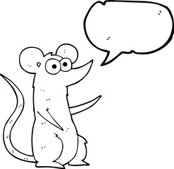 speech bubble cartoon mouse