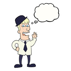 thought bubble cartoon businessman