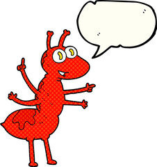 comic book speech bubble cartoon ant