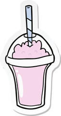 sticker of a cartoon smoothie
