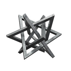 Futuristic Metallic 3D Shapes PNG Images