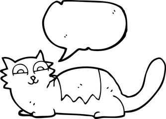 speech bubble cartoon cat