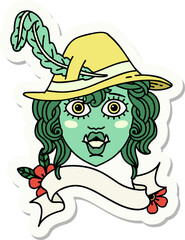 orc bard character  sticker