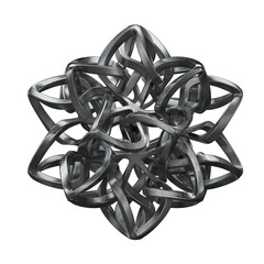 Futuristic Metallic 3D Shapes PNG Images