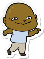 sticker of a cartoon creepy guy