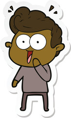 sticker of a cartoon man
