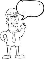 speech bubble cartoon businessman